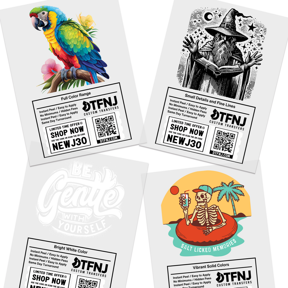 Free DTF Transfers Sample Pack